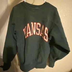 Vintage Green Champion Kansas Crewneck Sweatshirt